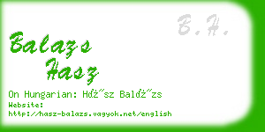 balazs hasz business card